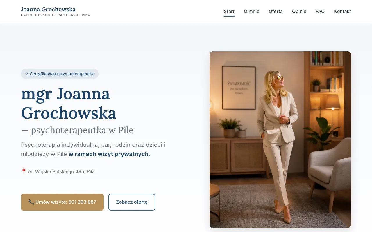 Strona główna gabinetu psychoterapii DARD